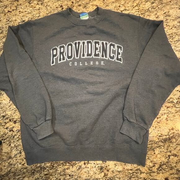 Champion Providence Collage Men Large Dark Gray Sweatshirt Sweater Long Sleeve - Picture 2 of 6